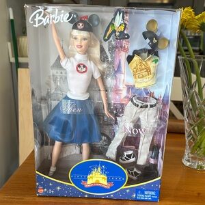 2004 Mattel Disney theme parks Barbie Then and Now 1955-2005 NIB